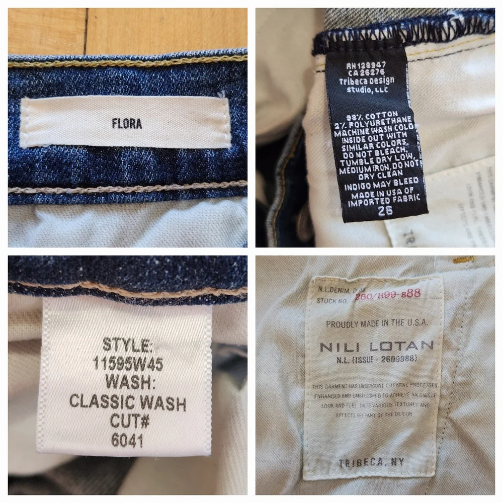 Nili Lotan Flora Pleated Wide Leg Jean - 26 - Picture 3 of 11